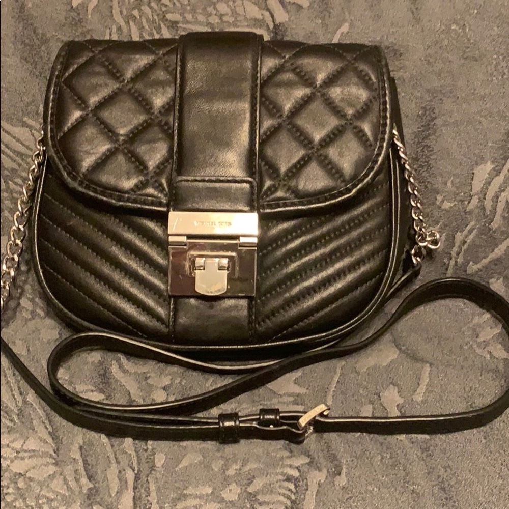 Michael Kors black soft leather purse/crossbody